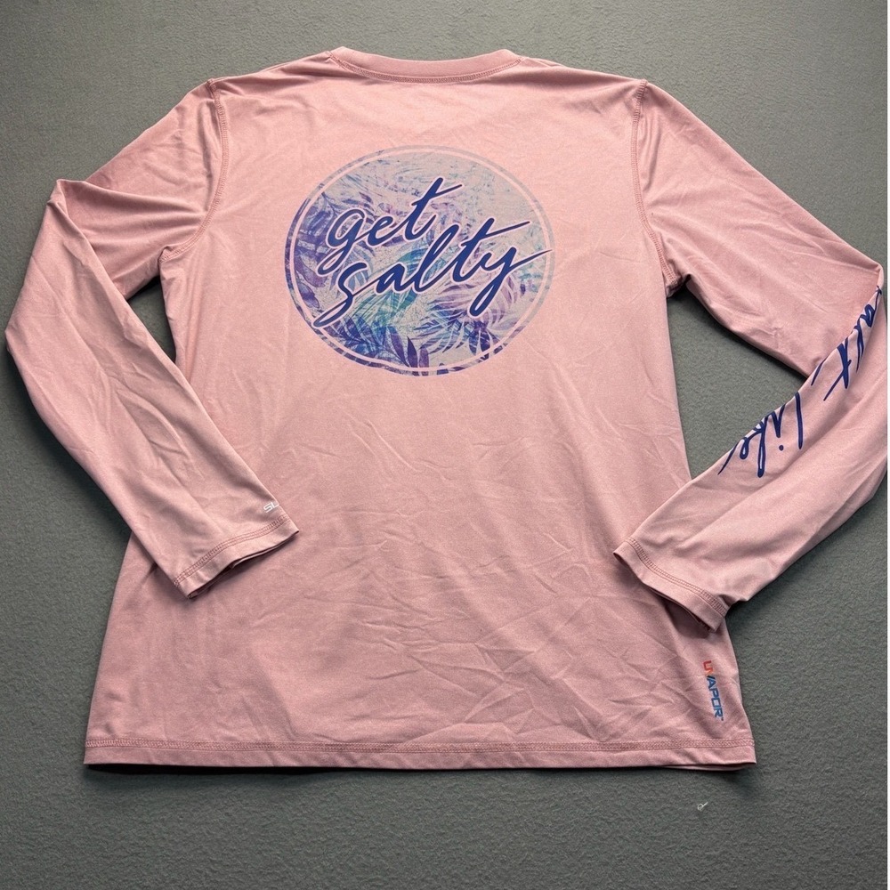 Salt Life Long Sleeve Pink Performance Shirt Get Salty‎ Graphic Size XL